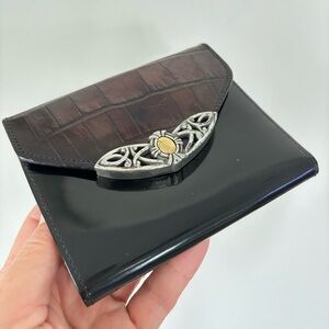 Brighton Black Leather Women's Wallet with Bill Fold and Coin Pocket